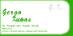 gergo kupas business card